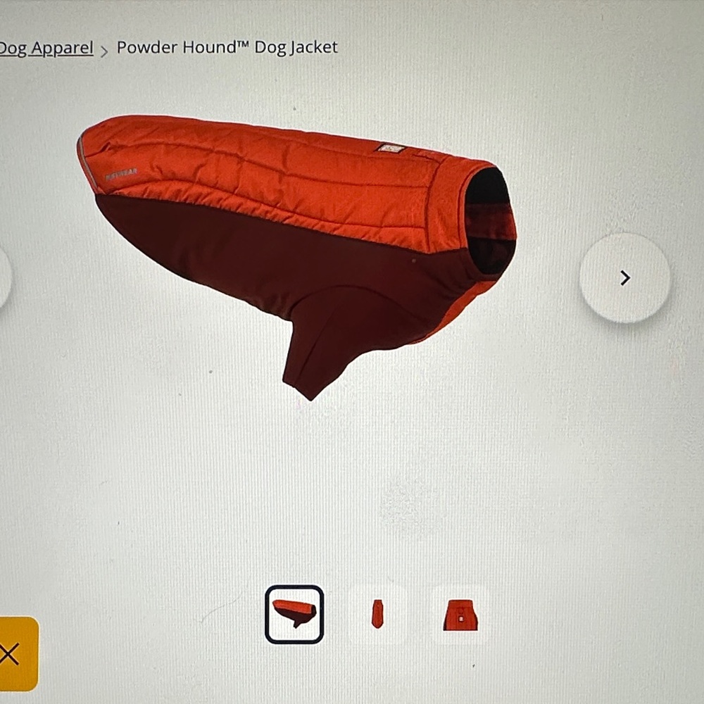 RuffWear Powder Hound Dog Jacket XS - Picture 6 of 7